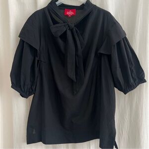 Vivienne Westwood bow blouse in black